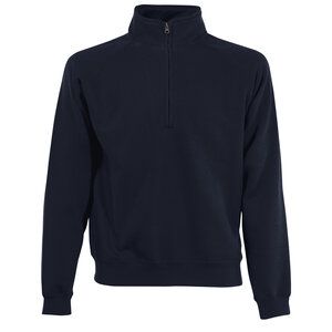 Fruit of the Loom 62-032-0 - Zip Neck Raglansweat Deep Navy