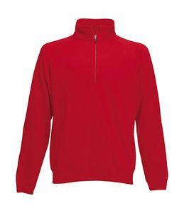 Fruit of the Loom 62-032-0 - Zip Neck Raglansweat Red