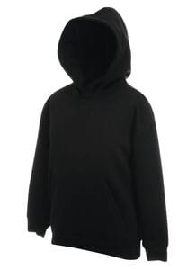 Fruit of the Loom 62-043-0 - Kids Hooded Sweat Black