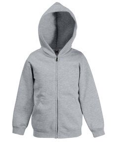 Fruit of the Loom 62-035-0 - Kids Hooded Zip Sweat Heather Grey