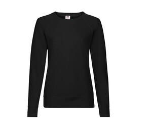 Fruit of the Loom SC361 - Lady-Fit Lightweight Raglan Sweat Black