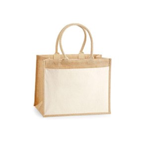 WestFord Mill WM425 - Cotton pucket jute gift bag Natural