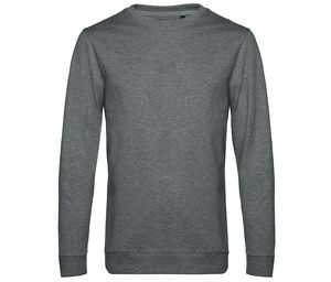 B&C BCU01W - Round neck sweatshirt Heather Mid Grey