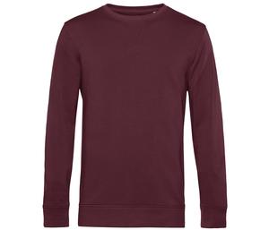 B&C BCU31B - Organic Round Neck Sweatshirt Burgundy