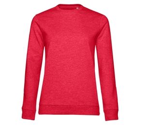 B&C BCW02W - Round neck sweatshirt Heather Red