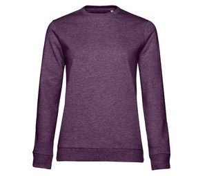 B&C BCW02W - Round neck sweatshirt Heather Purple