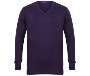 Henbury HY720 - V-neck sweater man Purple