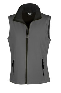 Result R232F - Core Ladies Printable Softshell Bodywarmer Charcoal/ Black