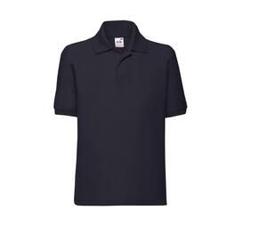 Fruit of the Loom SC3417 - Children's long-sleeved polo shirt Deep Navy