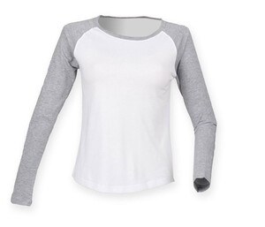 SF Women SK271 - Womens long-sleeved baseball T-shirt