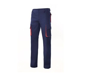 VELILLA V3004 - TWO-TONE MULTI-POCKET PANTS Navy / Red