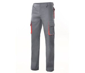 VELILLA V3004 - TWO-TONE MULTI-POCKET PANTS Grey/Red