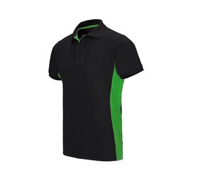 VELILLA V5504 - POLO BICOLORE MANCHES COURTES Black / Lime