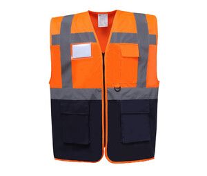 Yoko YK801 - High security multi-function vest Hi Vis Orange/Navy