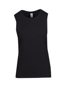 Ramo T405LD - Ladies 160gsm 100% combed cotton sleeveless tee Black