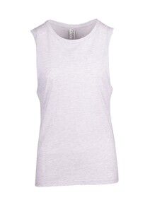 Ramo T405LD - Ladies 160gsm 100% combed cotton sleeveless tee White Marl