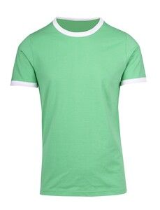 Ramo T525RN - Ringer Tee Emerald Green/White