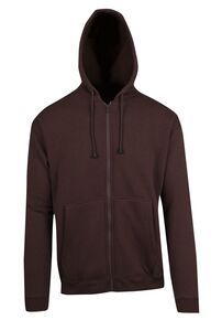 Ramo TZ612H - Mens Zip Hoodies with Pocket Brown