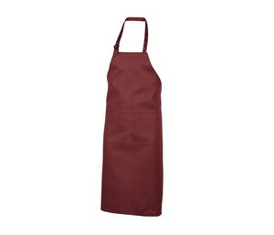 NEWGEN TB101 - Polycotton Bib Apron With Pocket Burgundy