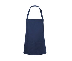 Karlowsky KYBLS6 - Basic Short Bib Apron with Buckle and Pocket Navy