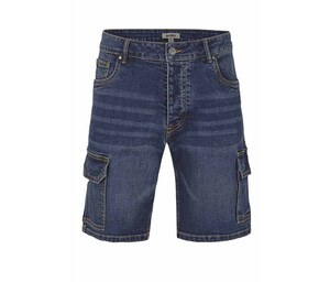 VELILLA VL3017S - MULTI-POCKET STRETCH DENIM BERMUDA SHORTS Jean Blue