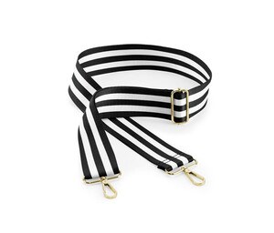 BAG BASE BG765 - BOUTIQUE ADJUSTABLE BAG STRAP Black / White