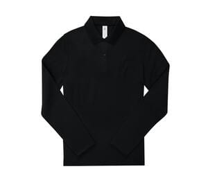 B&C BCW462 - Ladies' long sleeve poloshirt Black