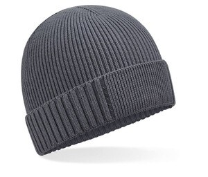 BEECHFIELD BF438N - ORGANIC COTTON ENGINEERED PATCH BEANIE Graphite Grey