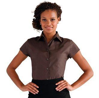 Russell Collection J947F - Women's short sleeve easycare fitted stretch shirt
